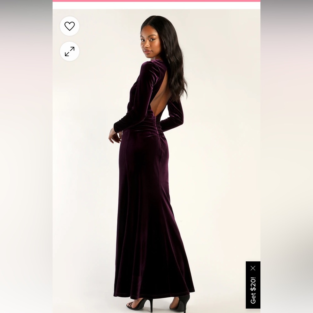 lulus velvet maxi dress